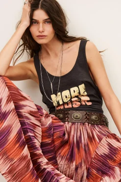 ARIETTE pleated midi skirt