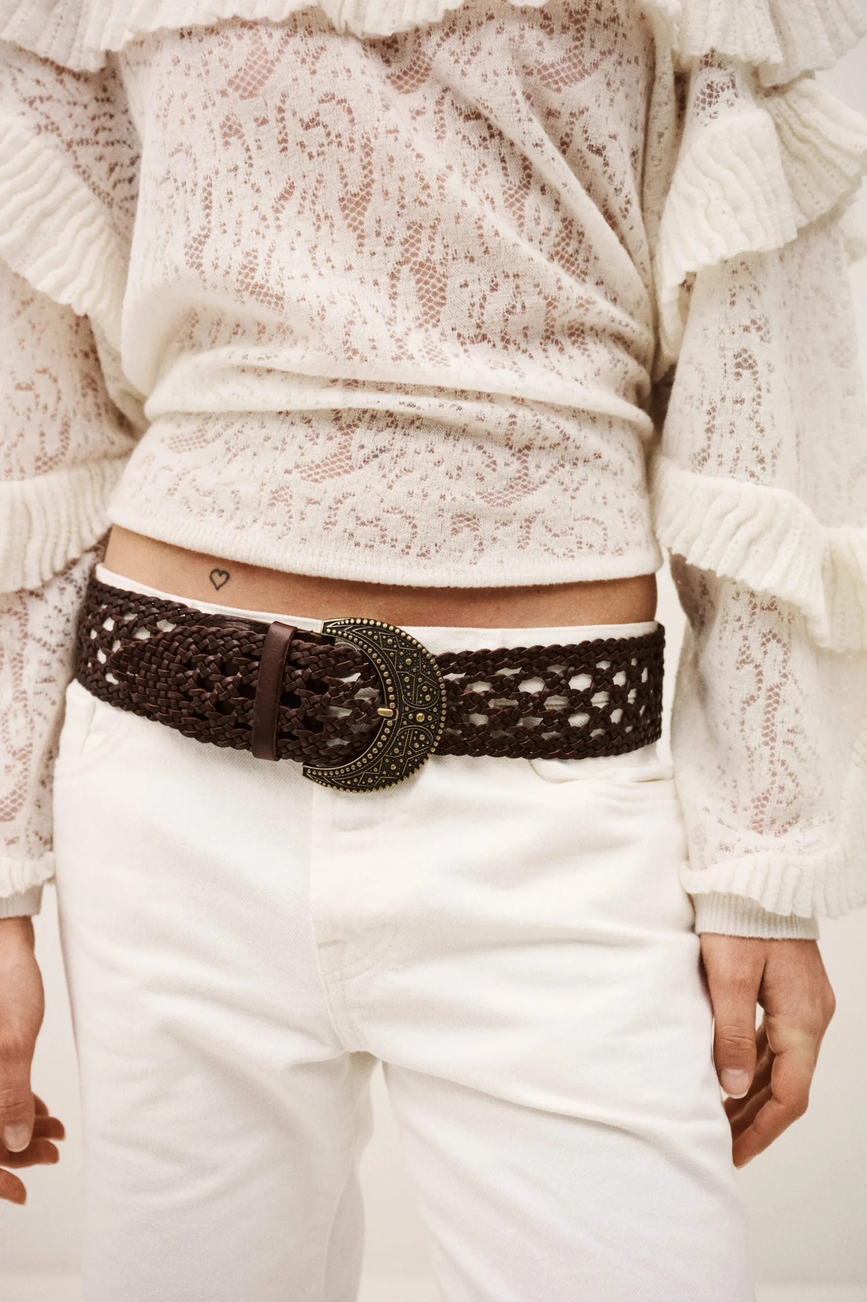 BALMY braided leather belt