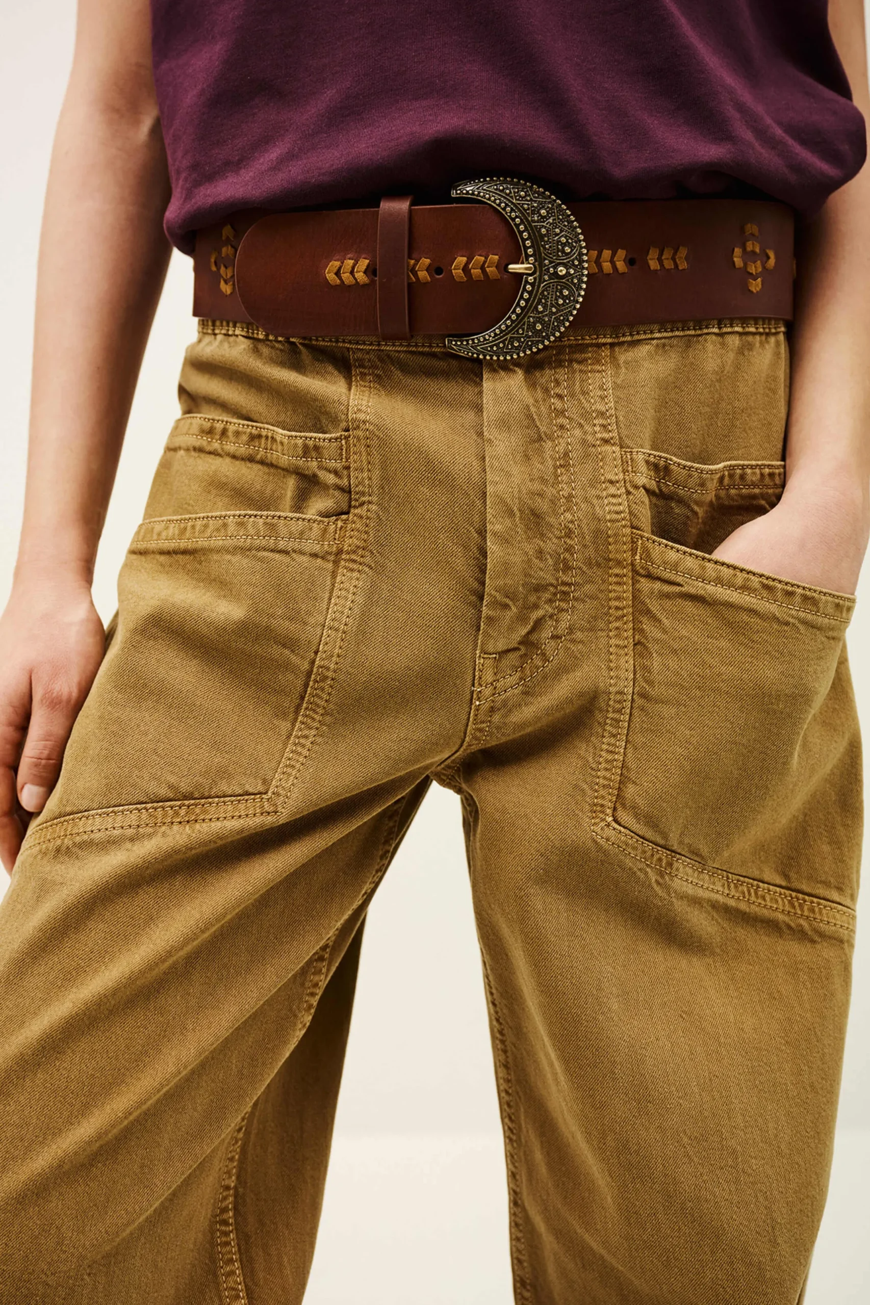BANHA braided leather belt