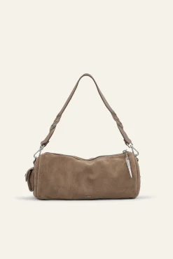 BENI suede baguette bag