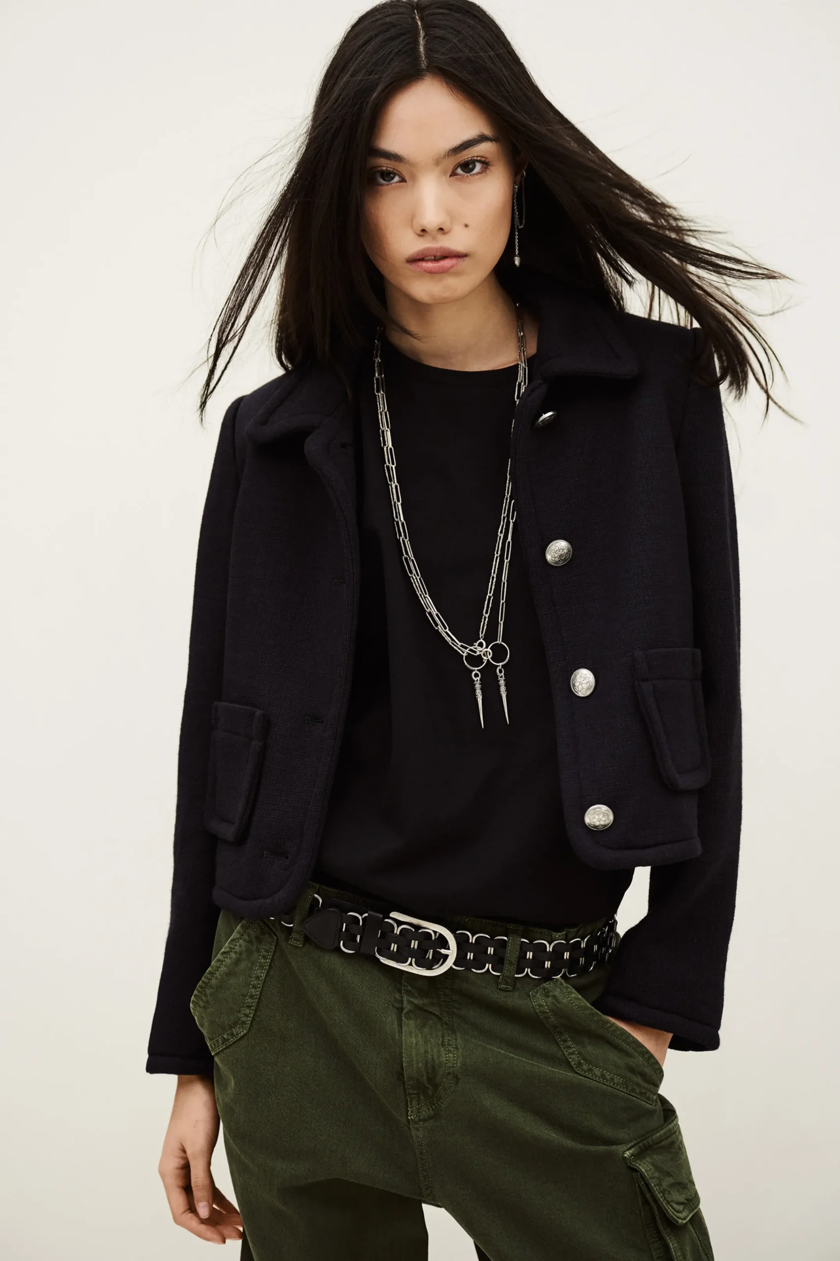 BERADITH cropped fitted jacket