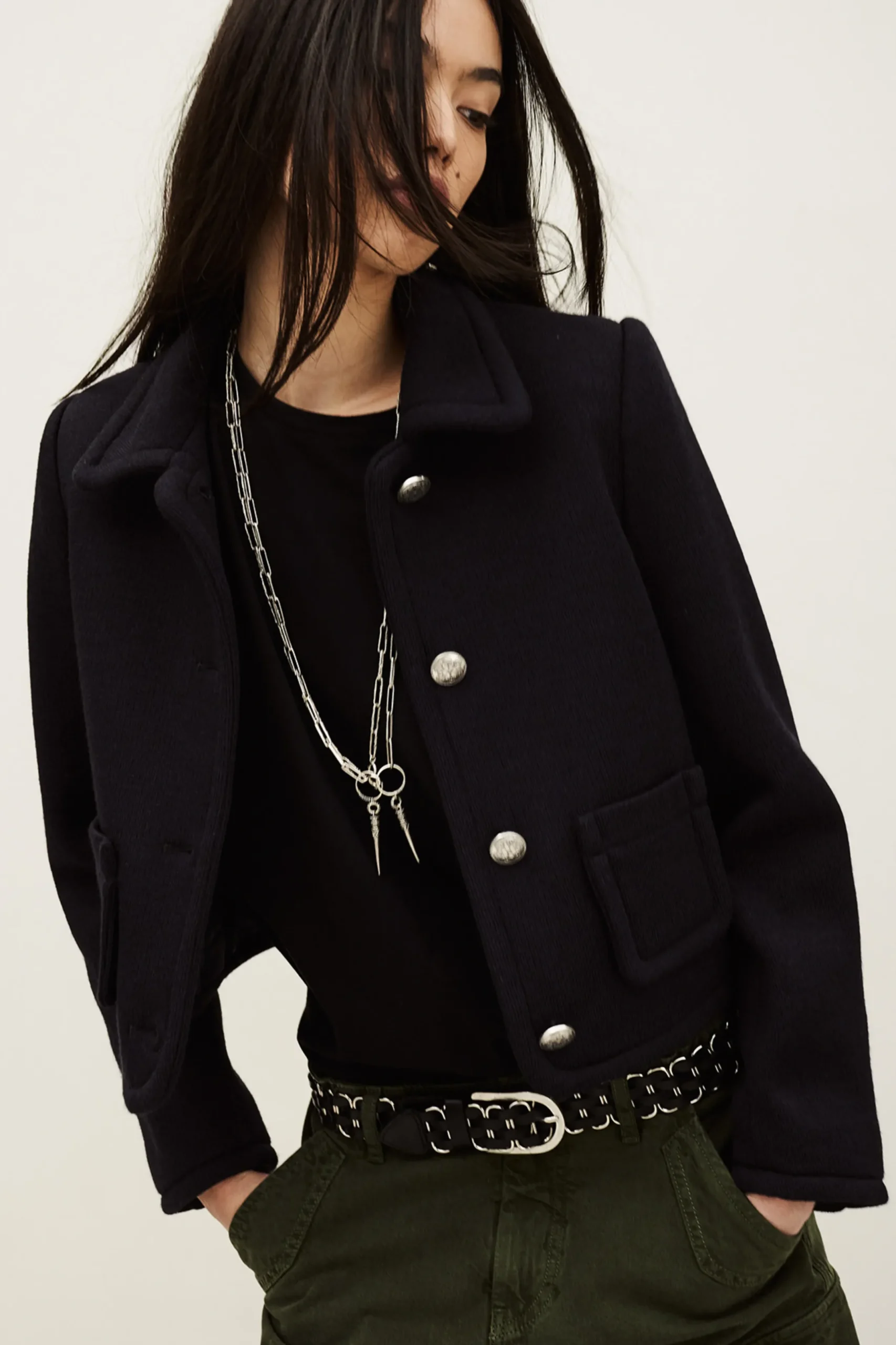 BERADITH cropped fitted jacket