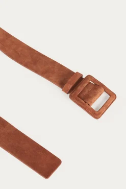 BETTY leather square buckle belt