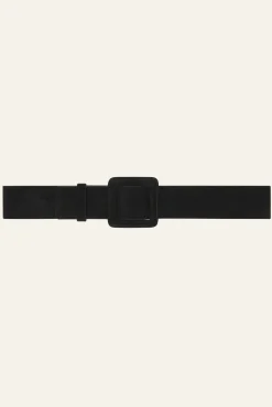 BETTY suede square buckle belt