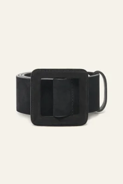 BETTY suede square buckle belt