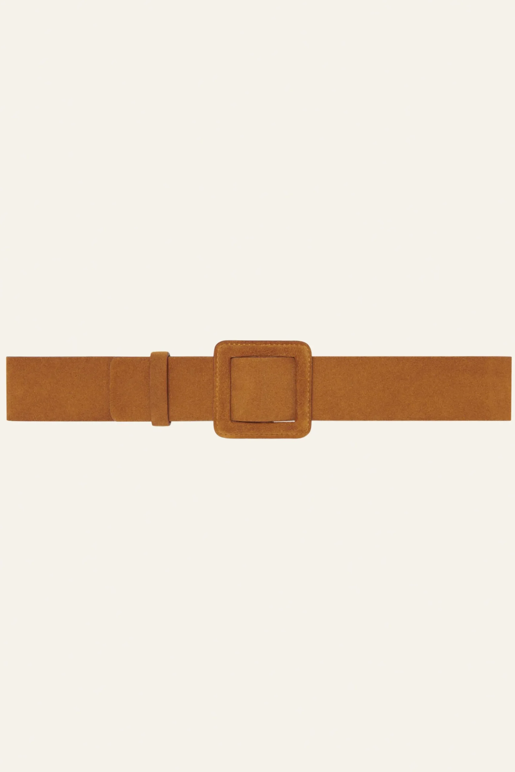 BETTY suede square buckle belt