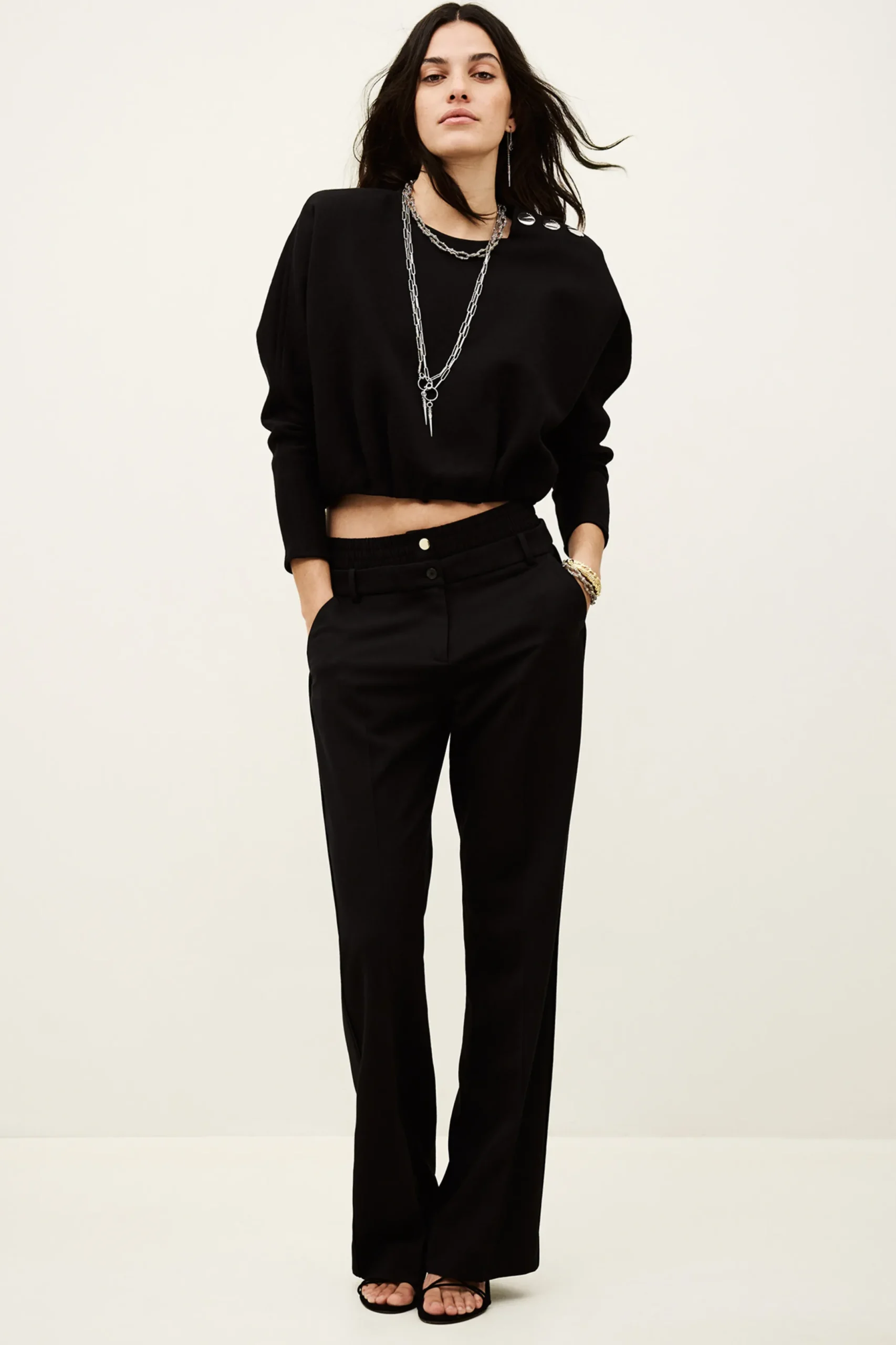 BRANNY kimono-style puffed top