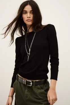 BRITANIE sweater with long balloon sleeves
