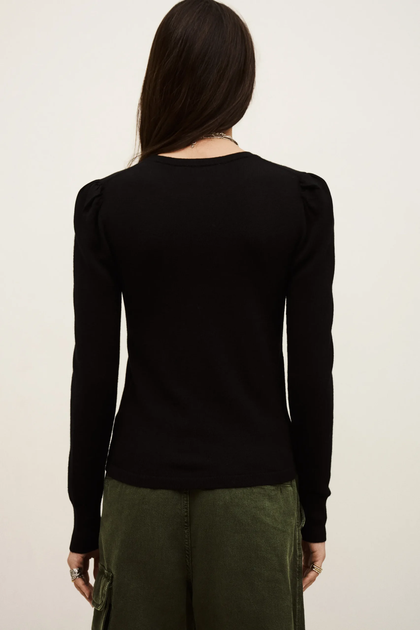 BRITANIE sweater with long balloon sleeves