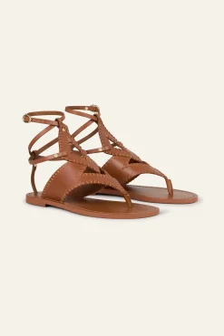 CAPRI flat leather sandals