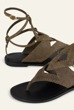 CAPRI flat suede sandals