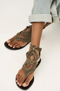 CAPRI flat suede sandals