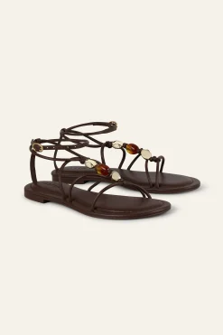 CAYA flat leather sandals