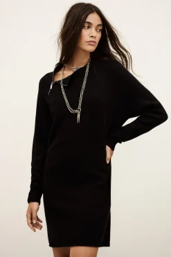 CHEIMA wool mini dress