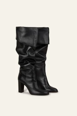 CIRY Black polished leather boots