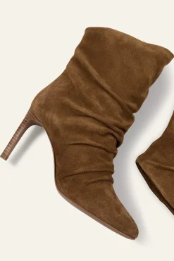 COLIVIA high-heeled suede ankle boots