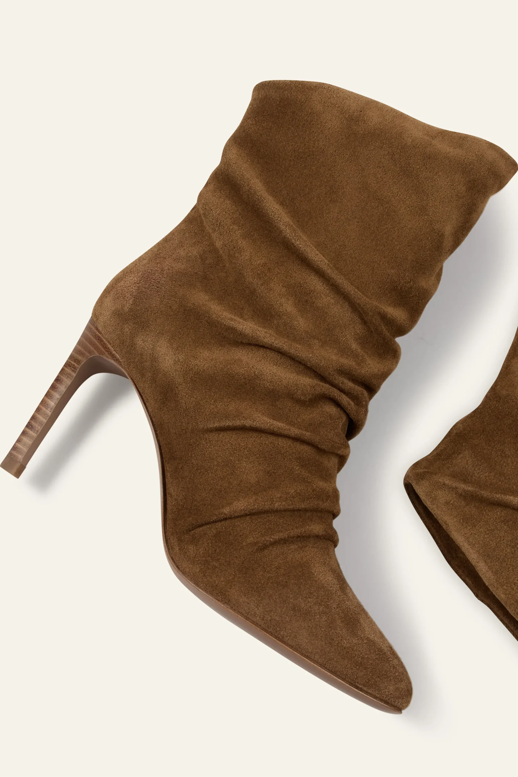 COLIVIA high-heeled suede ankle boots