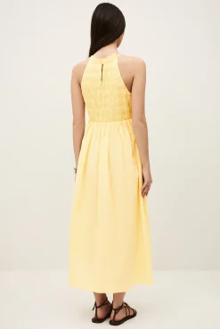 ERIS smocked maxi dress