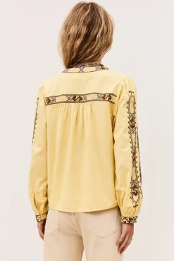 FAUSTINA embroidered blouse, sleeves