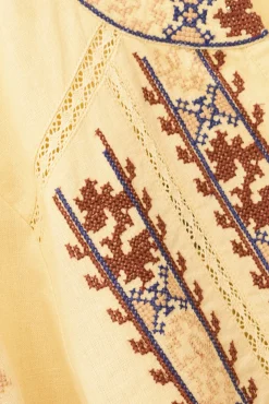 FAUSTINA embroidered blouse, sleeves