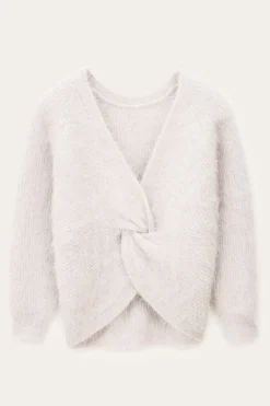 FILL round-neck backless sweater