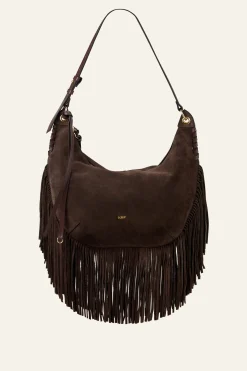 FRANGES fringed hobo bag