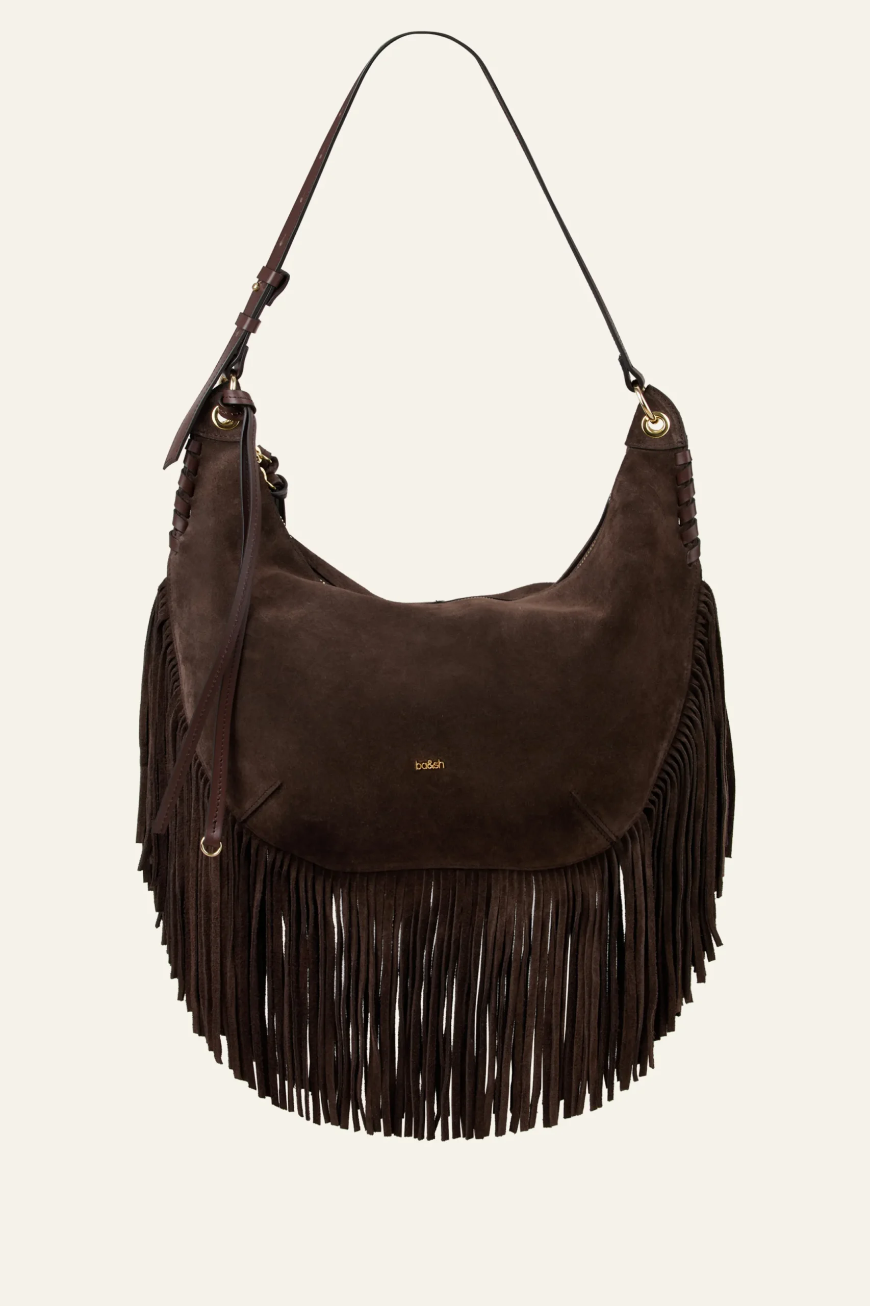 FRANGES fringed hobo bag