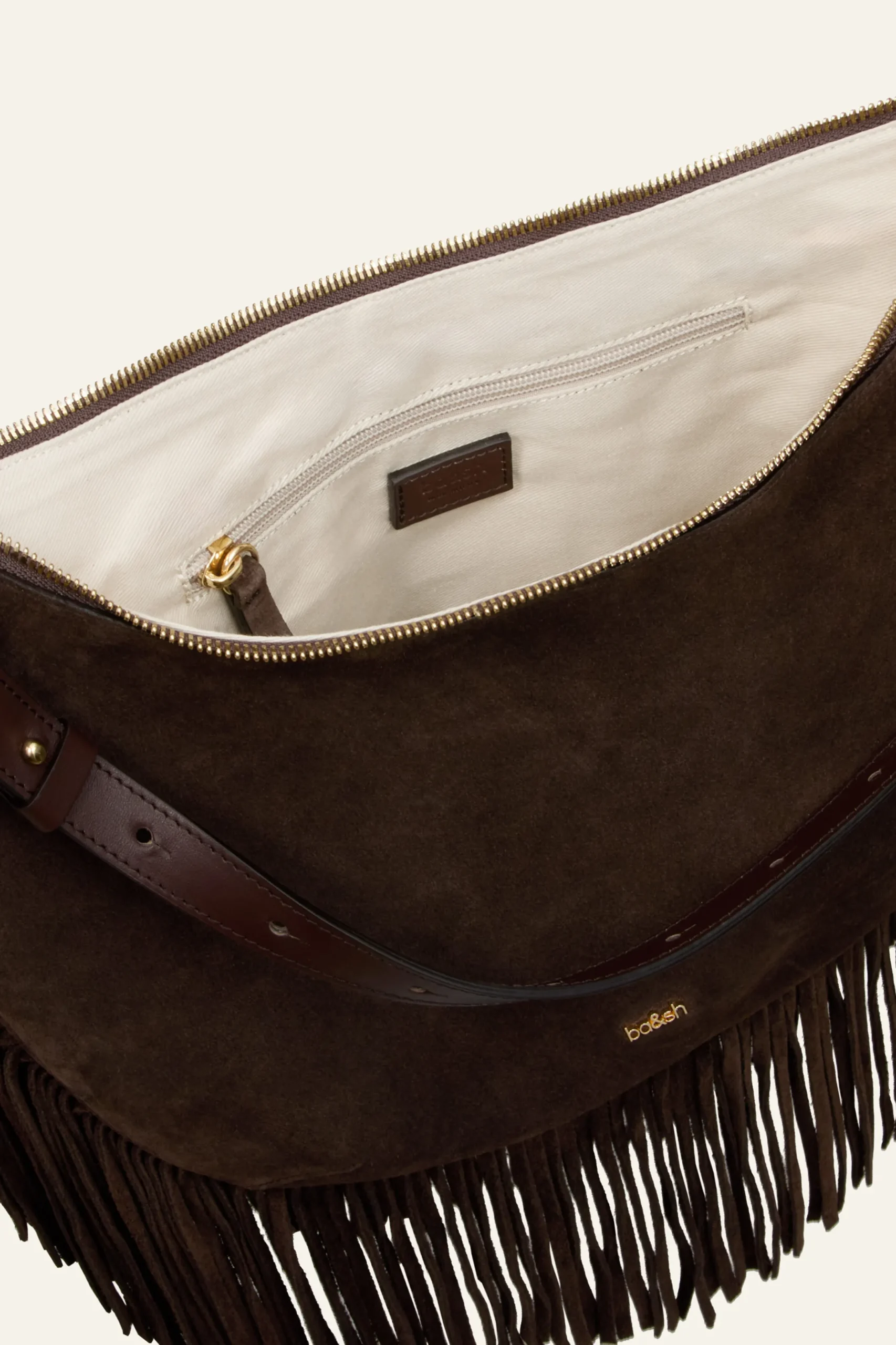 FRANGES fringed hobo bag