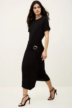 GALTEA draped midi dress