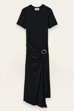 GALTEA draped midi dress