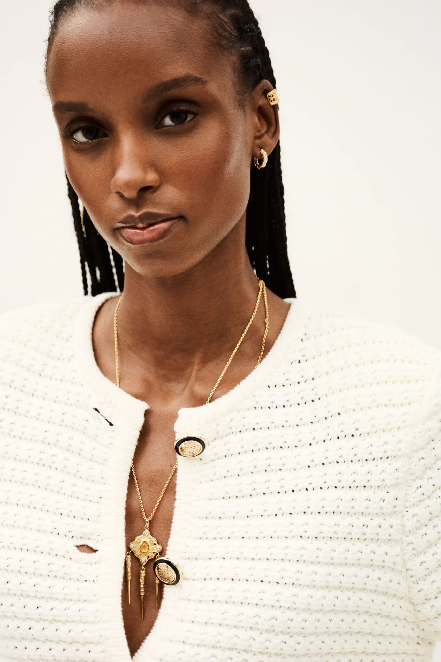 GASPARD decorative knit cardigan