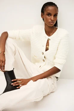 GASPARD decorative knit cardigan