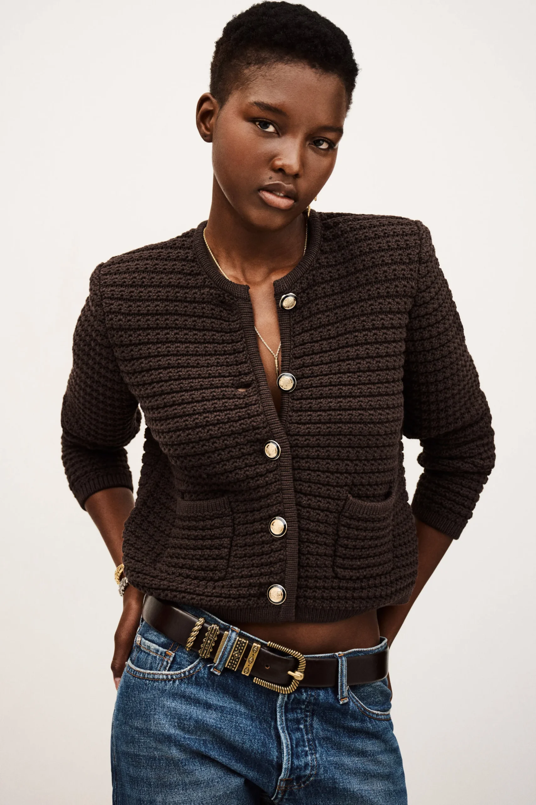 GASPARD long-sleeved cardigan