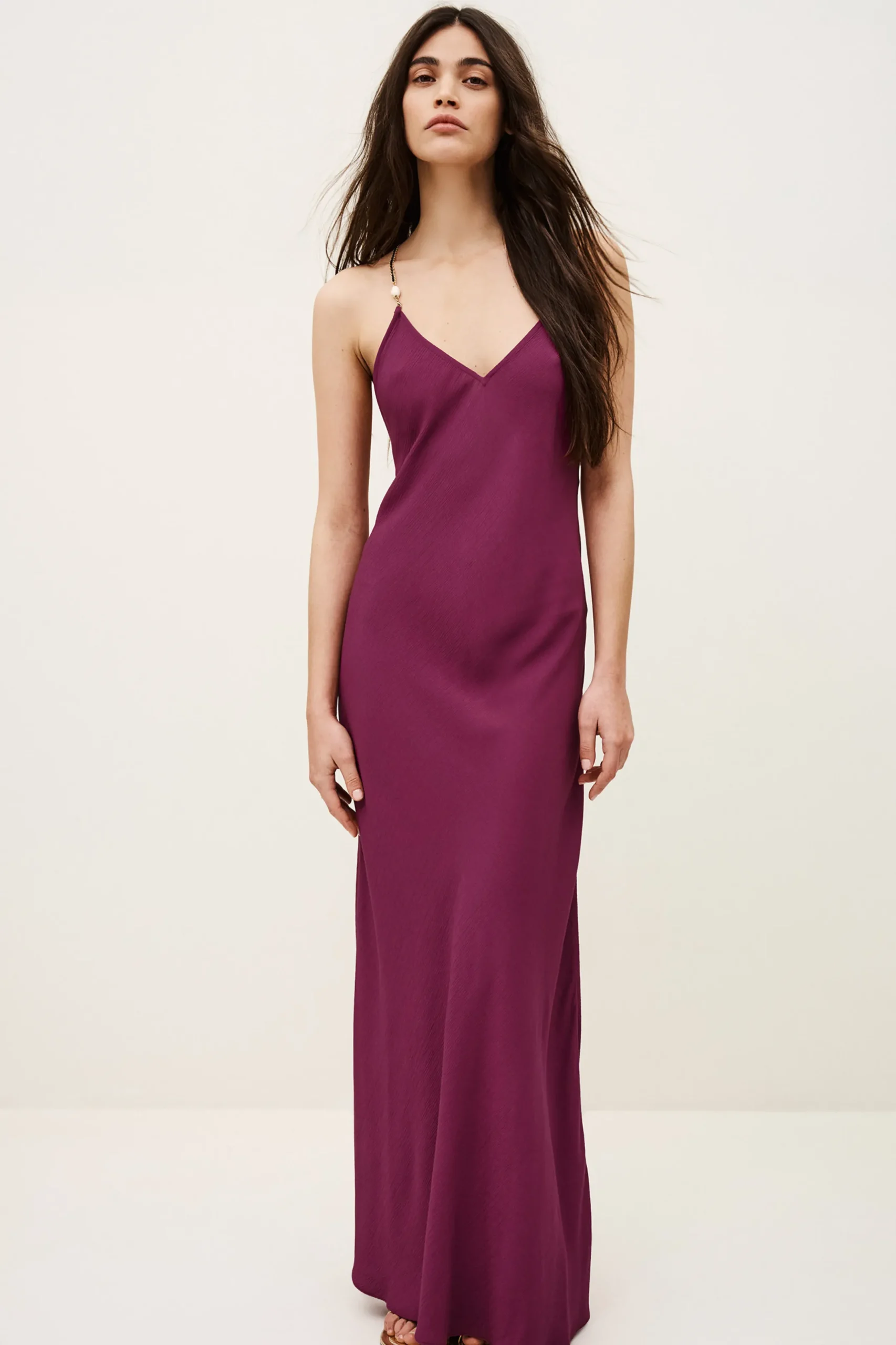 HANY fluid viscose backless dress