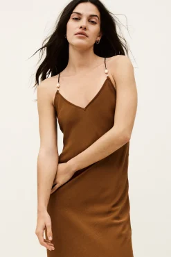 HANY fluid viscose backless dress