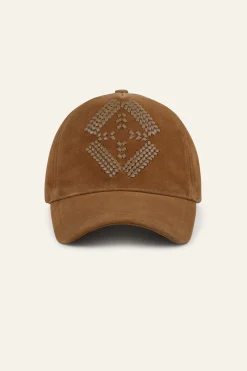 HARSHA leather baseball cap