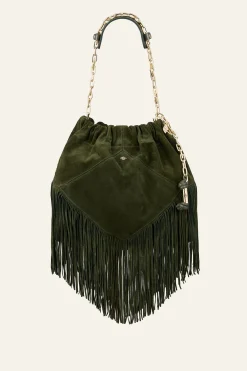 JUNE fringed suede bag