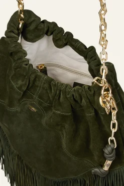 JUNE fringed suede bag