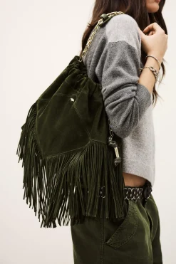 JUNE fringed suede bag