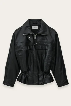 KASSIA oversize leather jacket