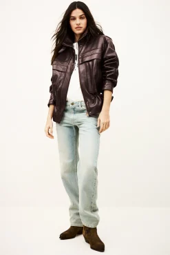 KASSIA oversize leather jacket
