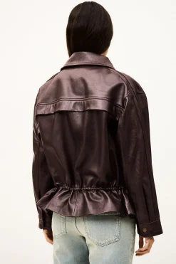 KASSIA oversize leather jacket