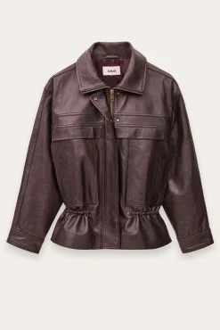 KASSIA oversize leather jacket
