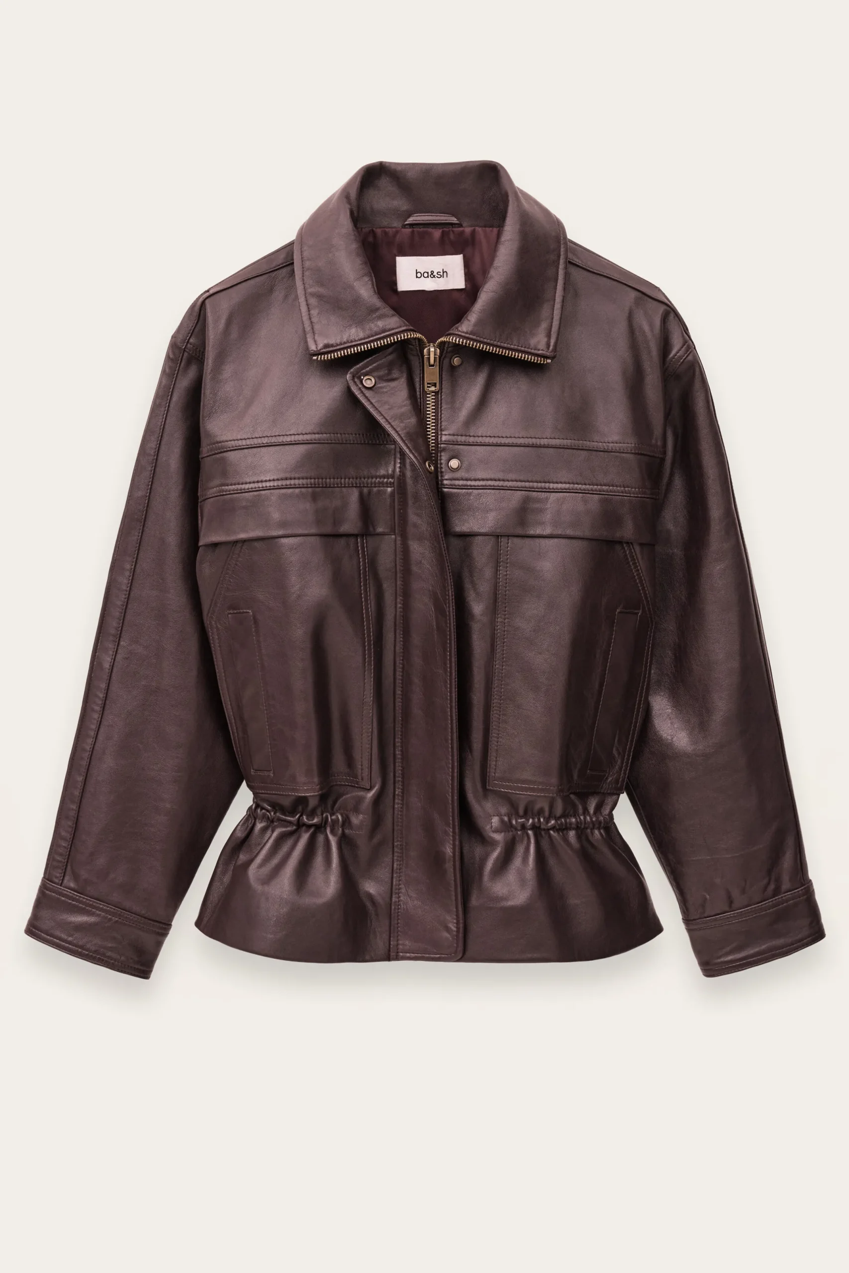 KASSIA oversize leather jacket