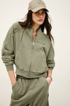 KIRA zipped cotton sweatshirt