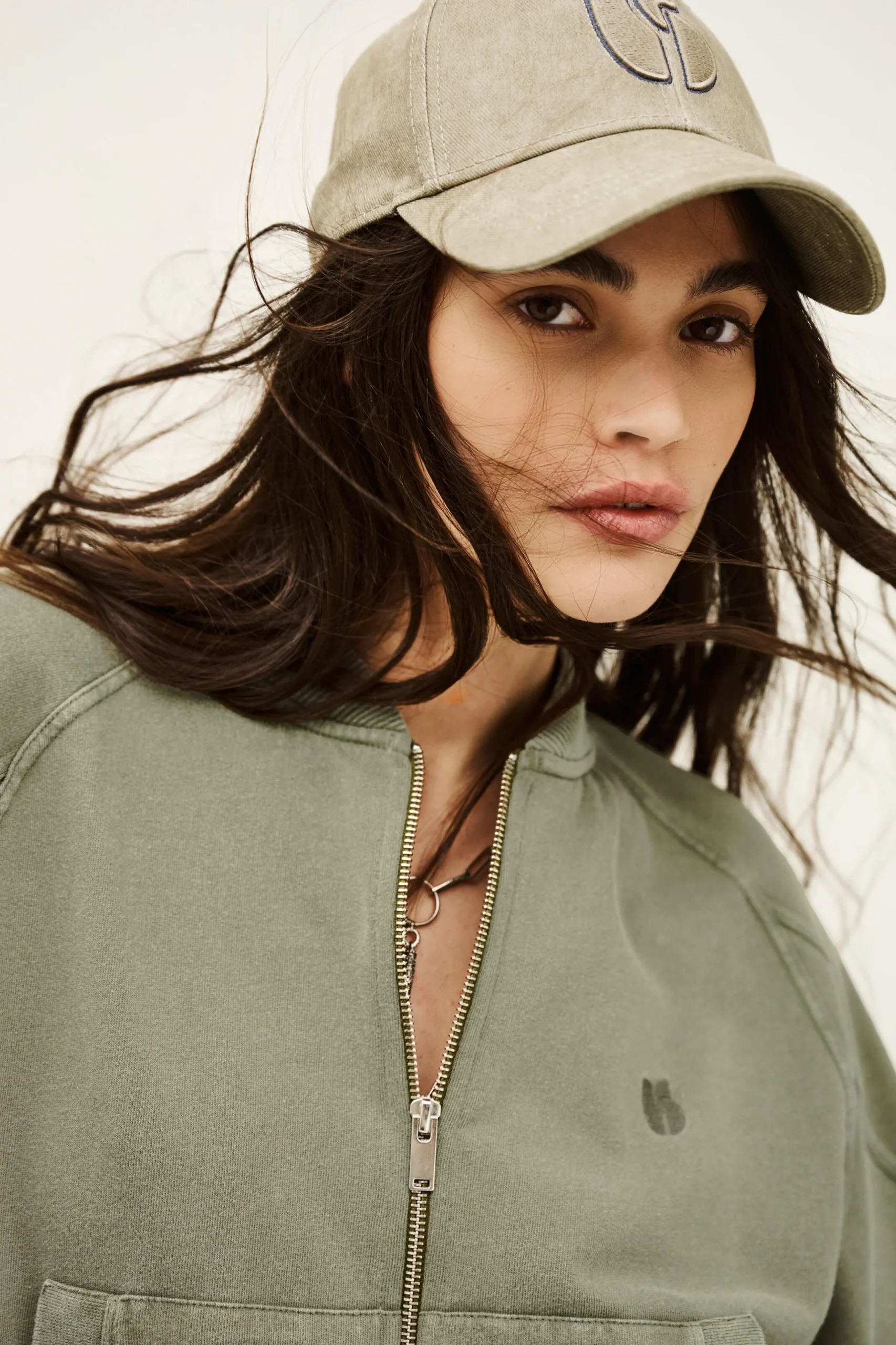 KIRA zipped cotton sweatshirt