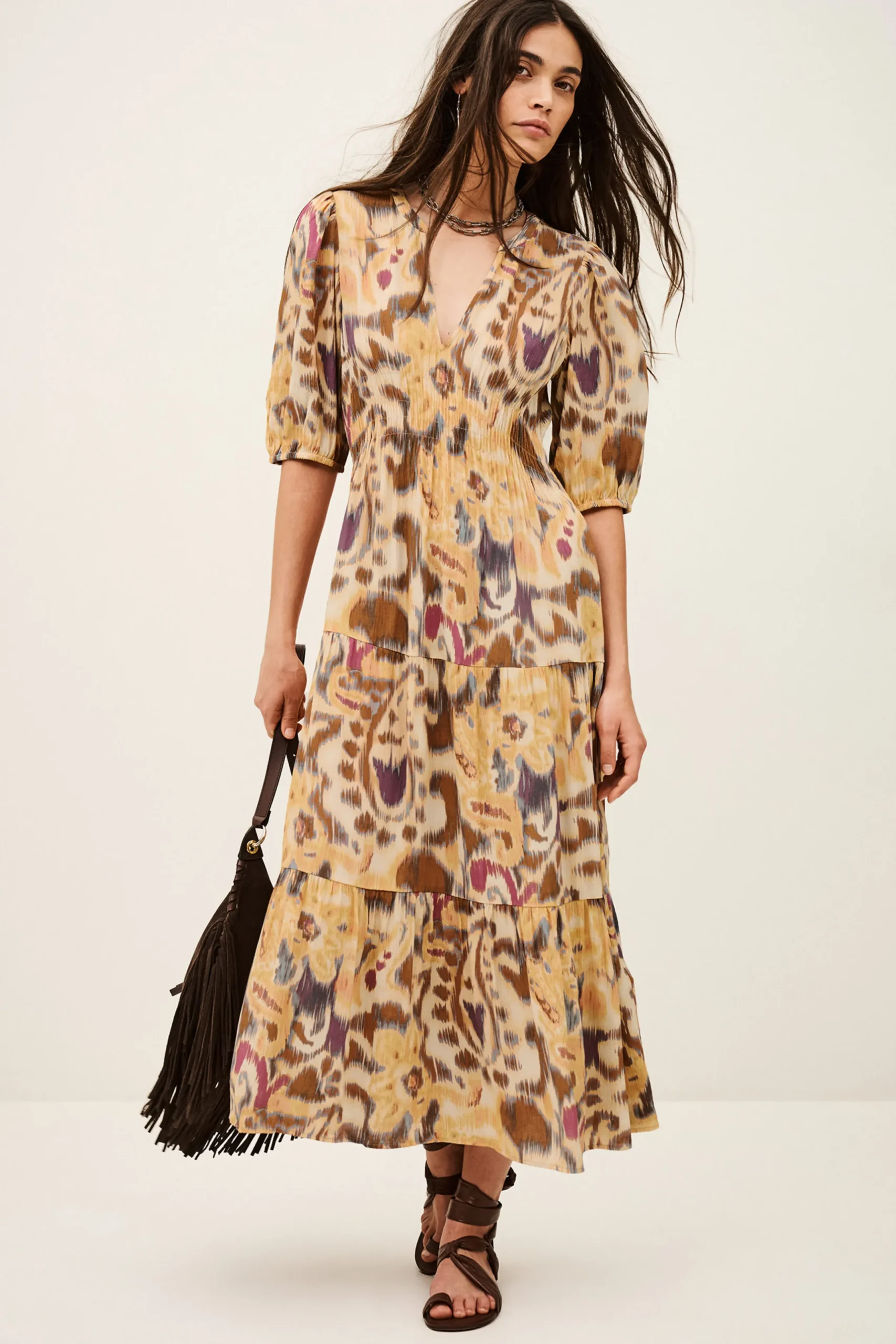 MADELIA patterned midi dress