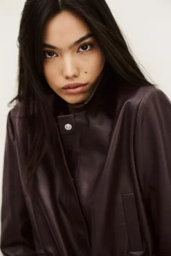 MANITA cropped leather jacket