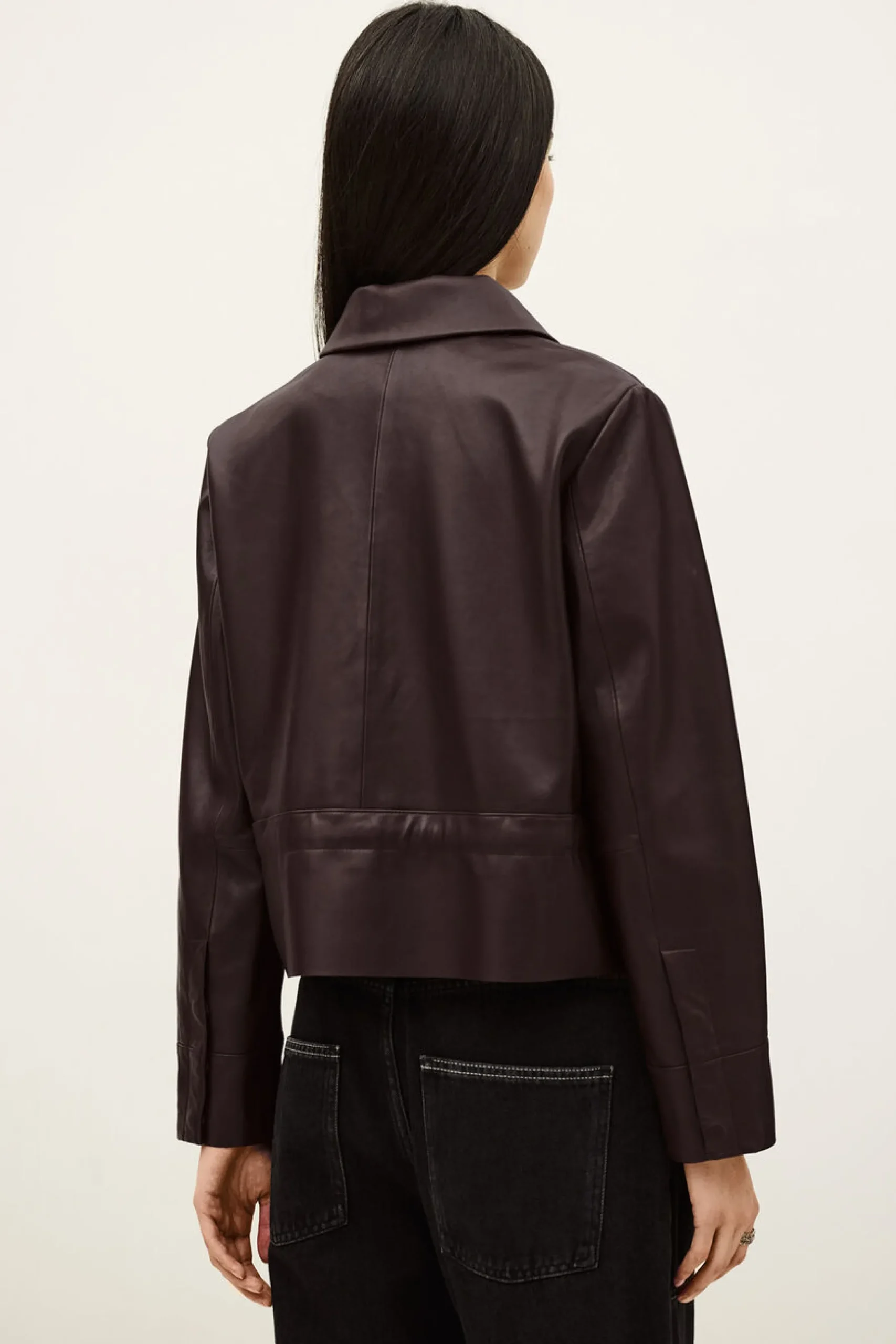 MANITA cropped leather jacket