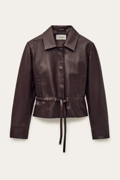 MANITA cropped leather jacket